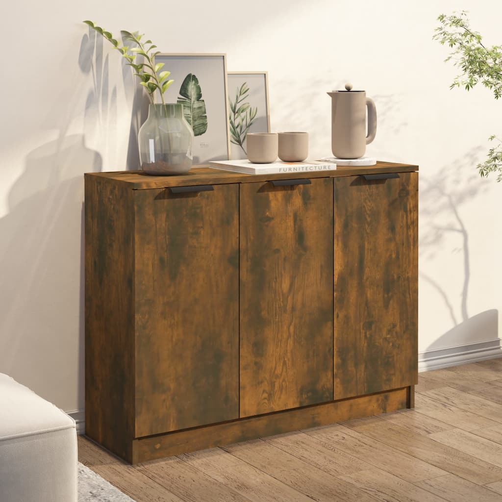 vidaXL Szafka, przydymiony dąb, 90,5x30x70 cm, materiał drewnopochodny