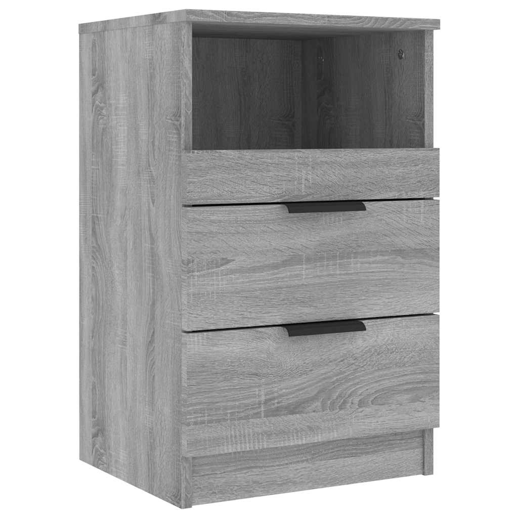 vidaXL Szafki nocne, 2 szt., szary dąb sonoma, materiał drewnopochodny