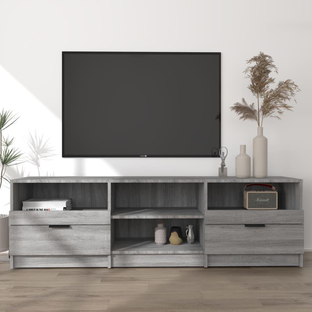 vidaXL Szafka pod telewizor, szary dąb sonoma, 150x33,5x45 cm