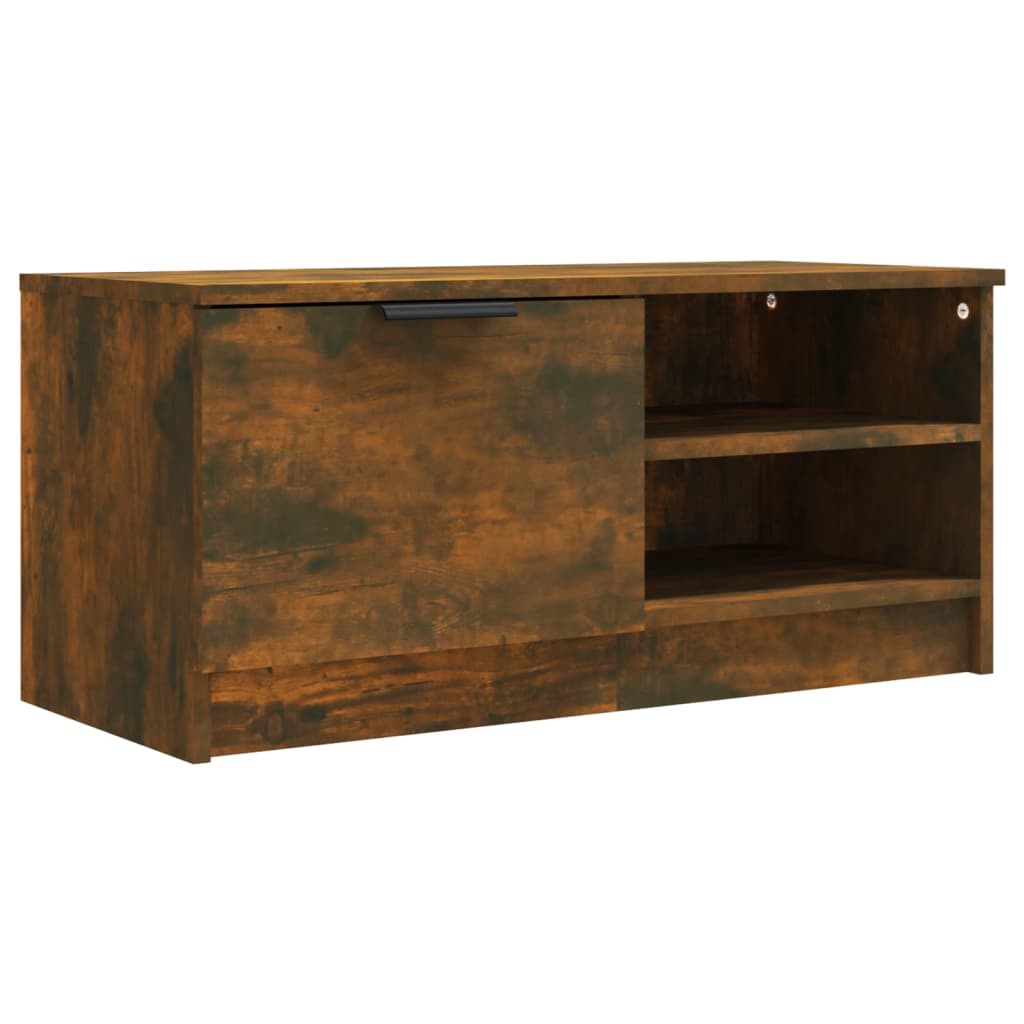 vidaXL Szafka pod telewizor, przydymiony dąb, 80x35x36,5 cm