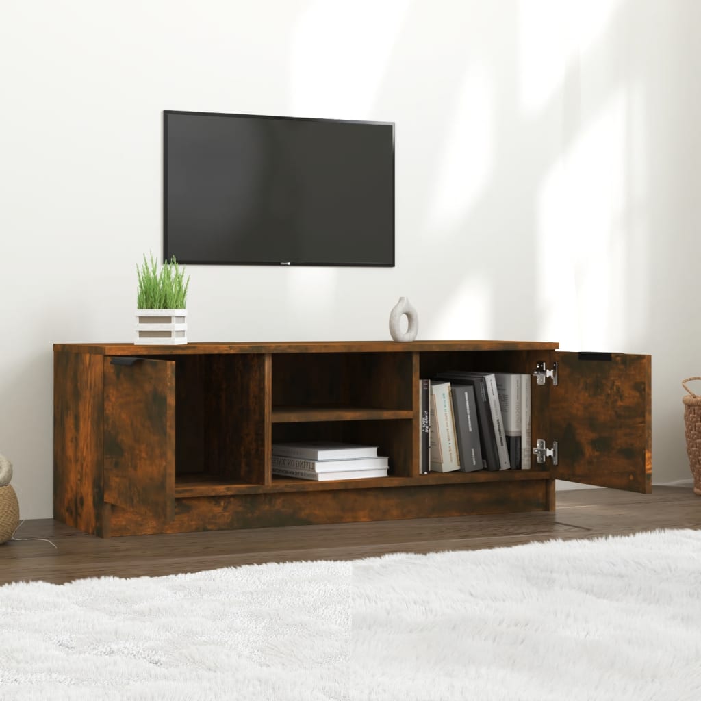 vidaXL Szafka pod TV, przydymiony dąb, 197x35x52 cm