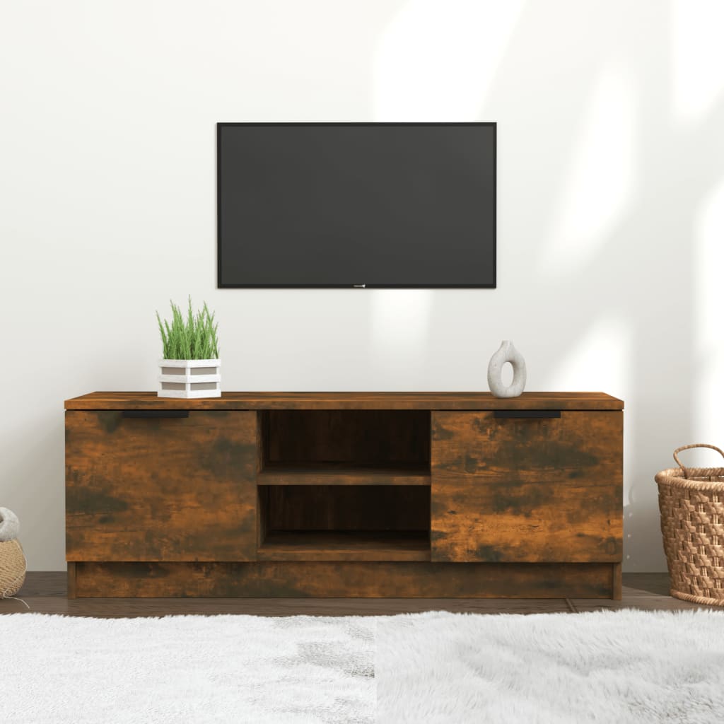 vidaXL Szafka pod TV, przydymiony dąb, 197x35x52 cm