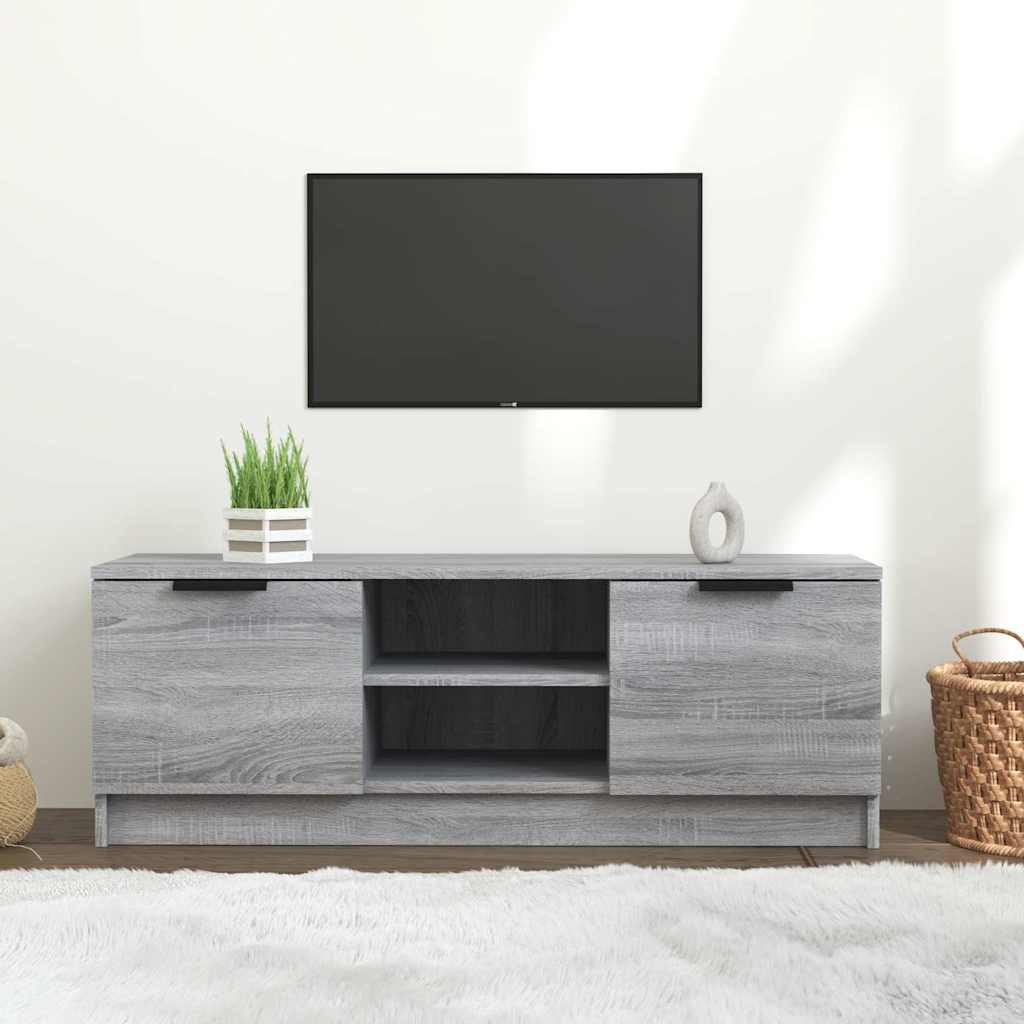 vidaXL Szafka pod telewizor, szary dąb sonoma, 102x35x36,5 cm
