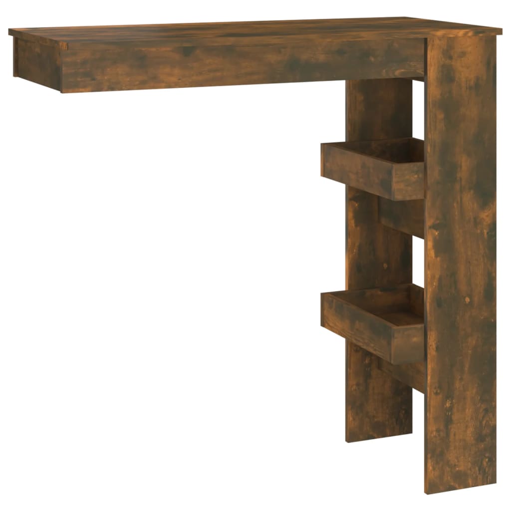 vidaXL Stolik barowy, przydymiony dąb, 102x45x103,5 cm