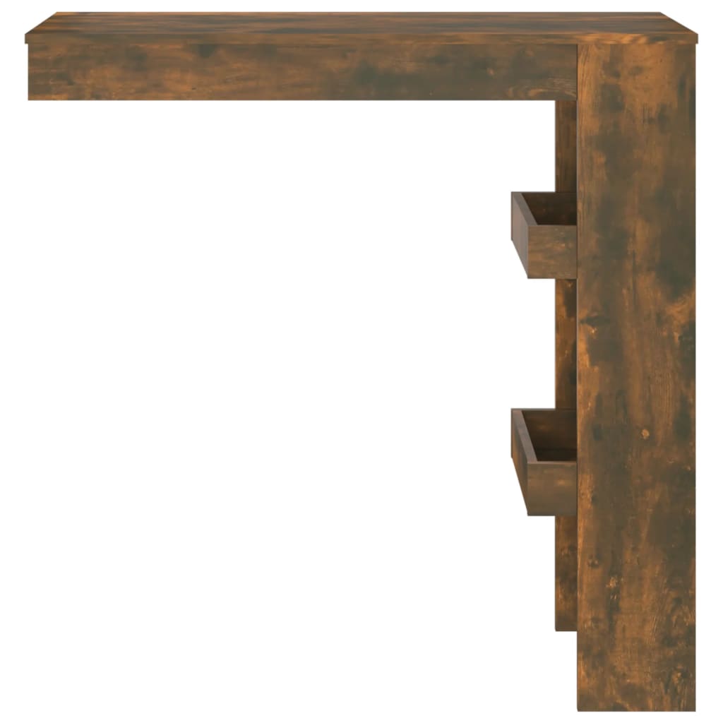 vidaXL Stolik barowy, przydymiony dąb, 102x45x103,5 cm