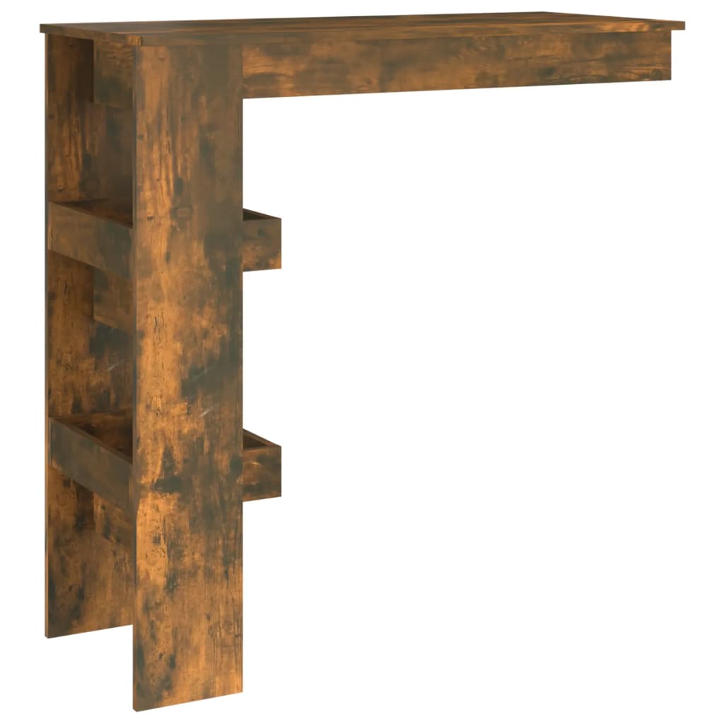 vidaXL Stolik barowy, przydymiony dąb, 102x45x103,5 cm