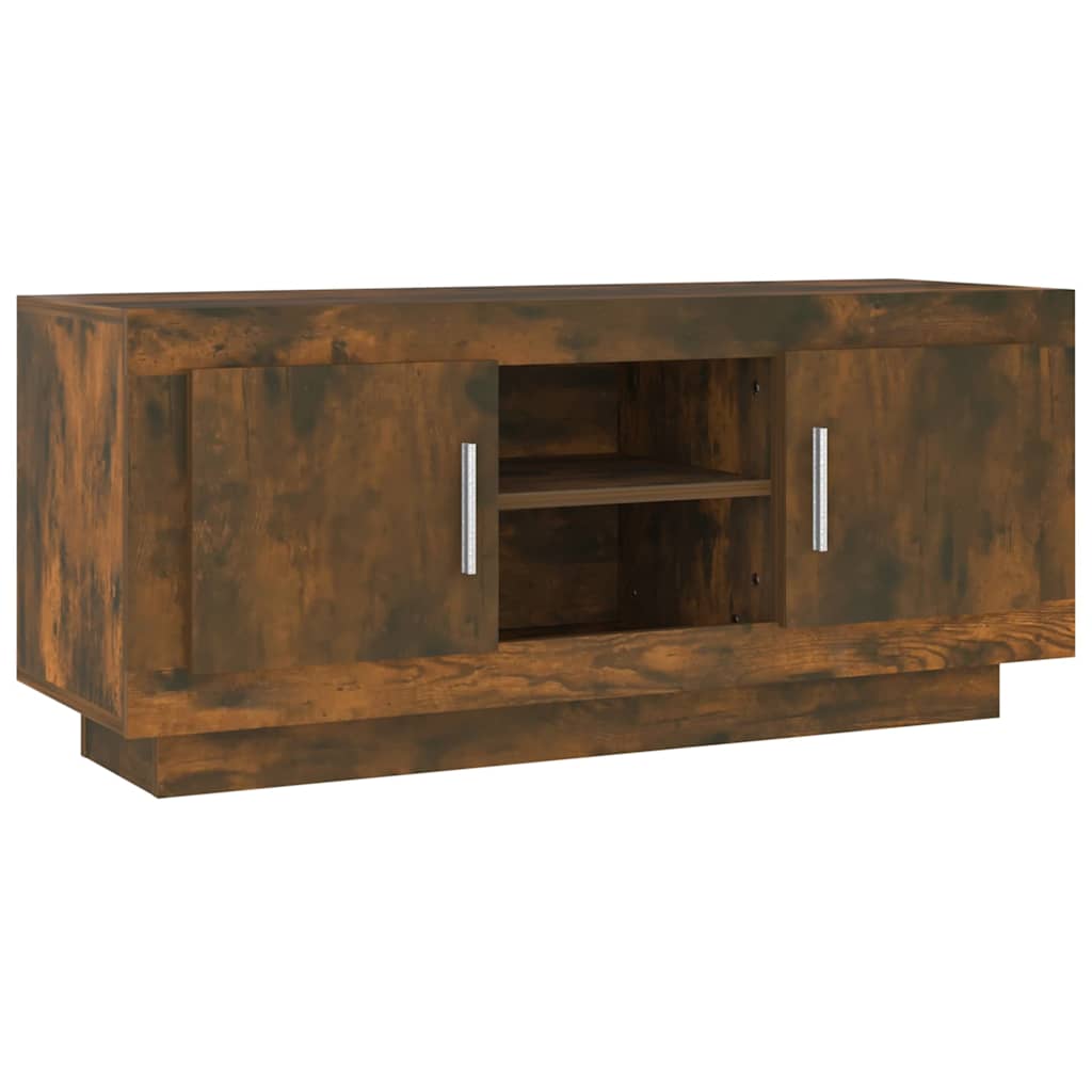 vidaXL Szafka pod telewizor, przydymiony dąb, 102x35x45 cm