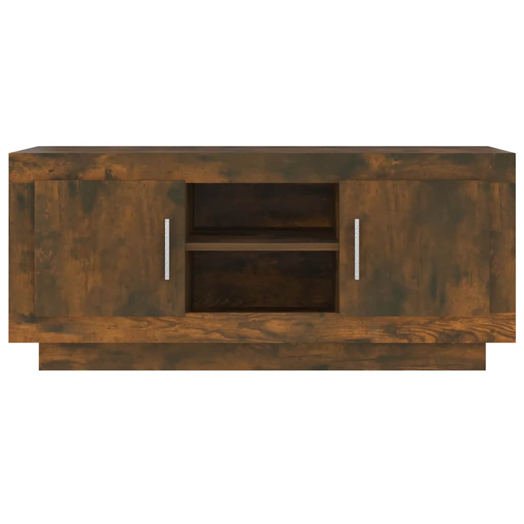 vidaXL Szafka pod telewizor, przydymiony dąb, 102x35x45 cm