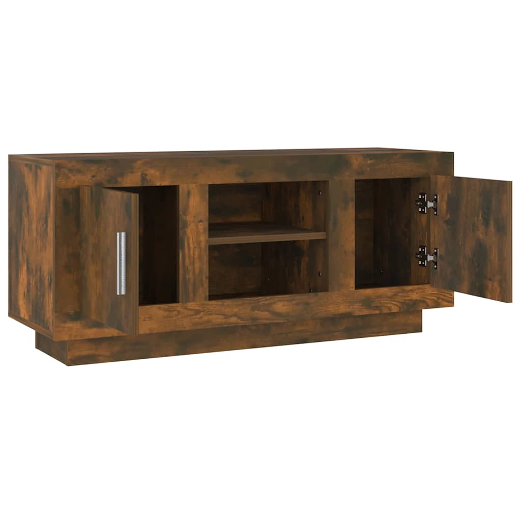 vidaXL Szafka pod telewizor, przydymiony dąb, 102x35x45 cm