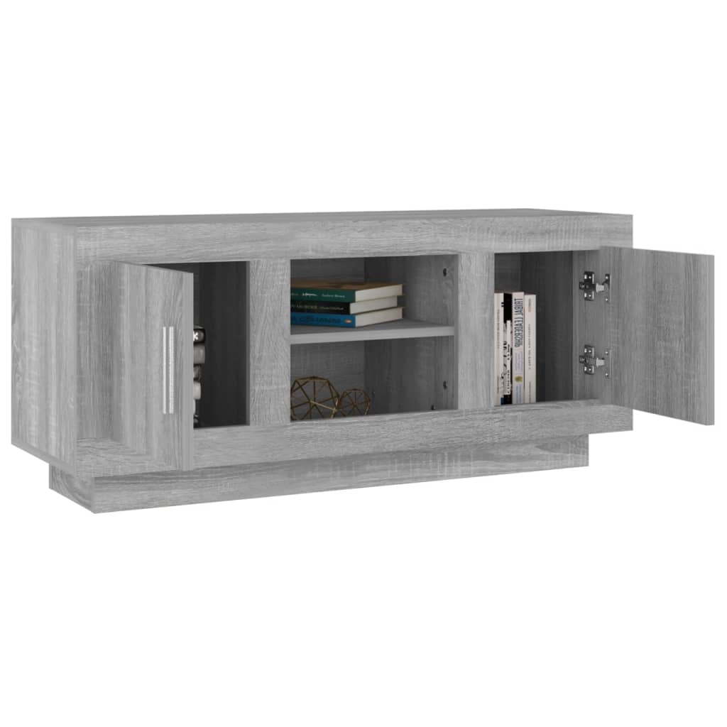 vidaXL Szafka pod telewizor, szary dąb sonoma, 102x35x45 cm
