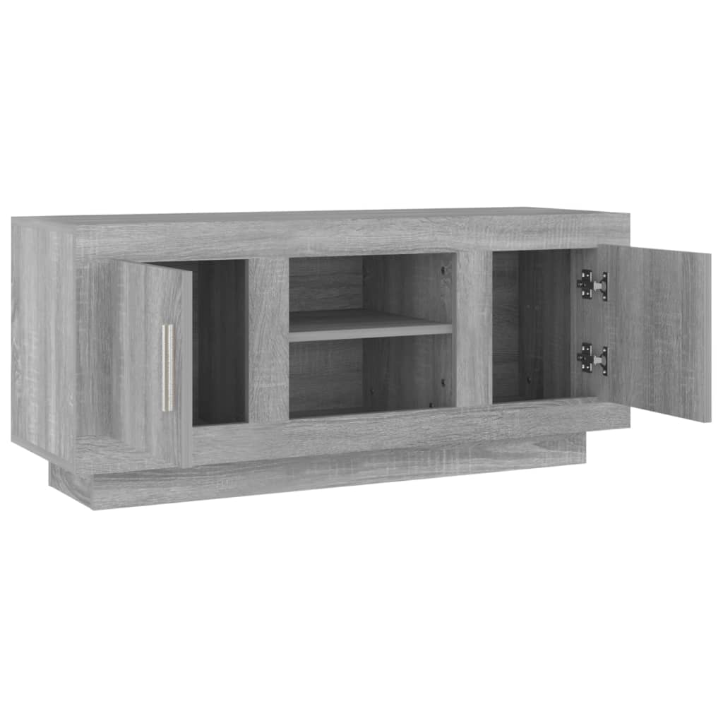 vidaXL Szafka pod telewizor, szary dąb sonoma, 102x35x45 cm
