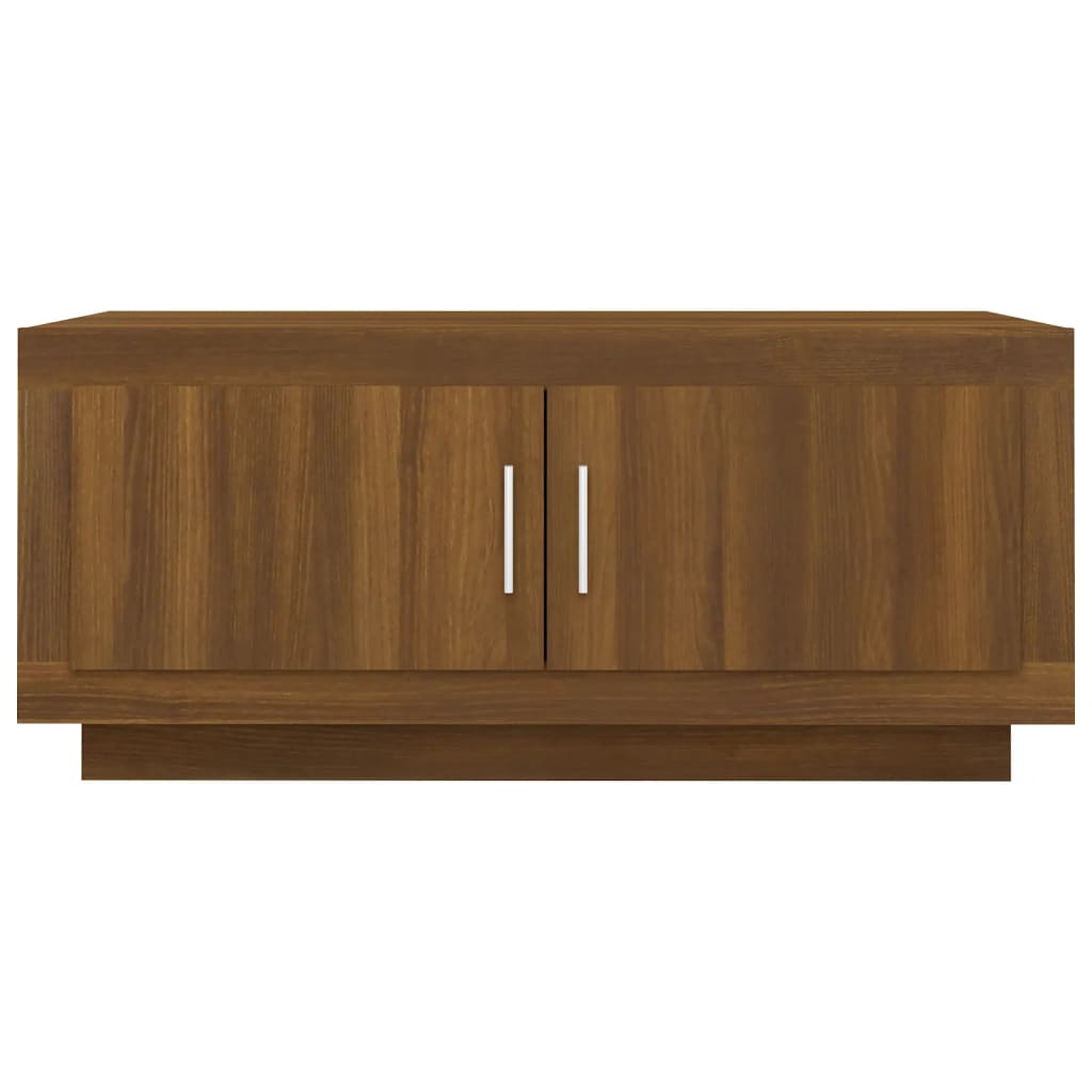 vidaXL Stolik kawowy, brązowy dąb 102x50x45 cm materiał drewnopochodny