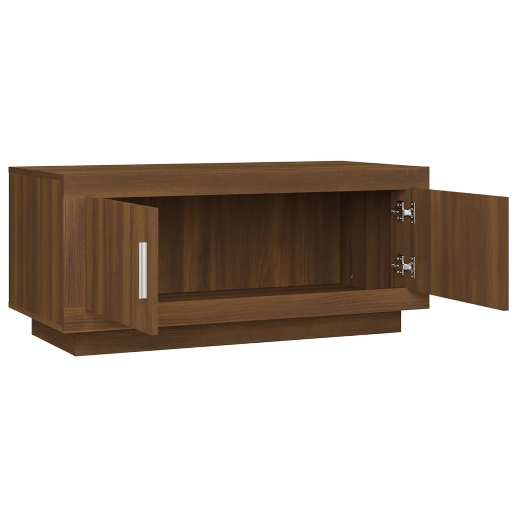 vidaXL Stolik kawowy, brązowy dąb 102x50x45 cm materiał drewnopochodny
