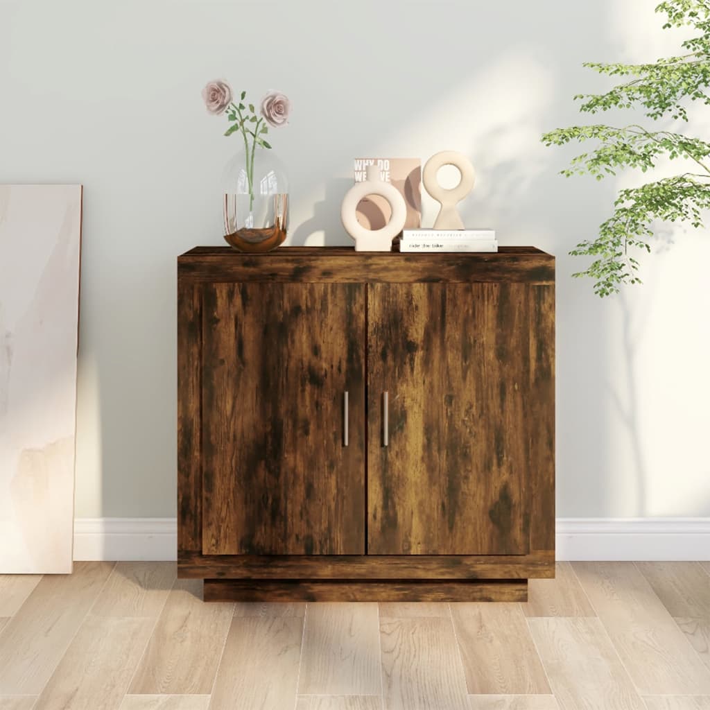 vidaXL Szafka, przydymiony dąb, 80x40x75 cm, materiał drewnopochodny
