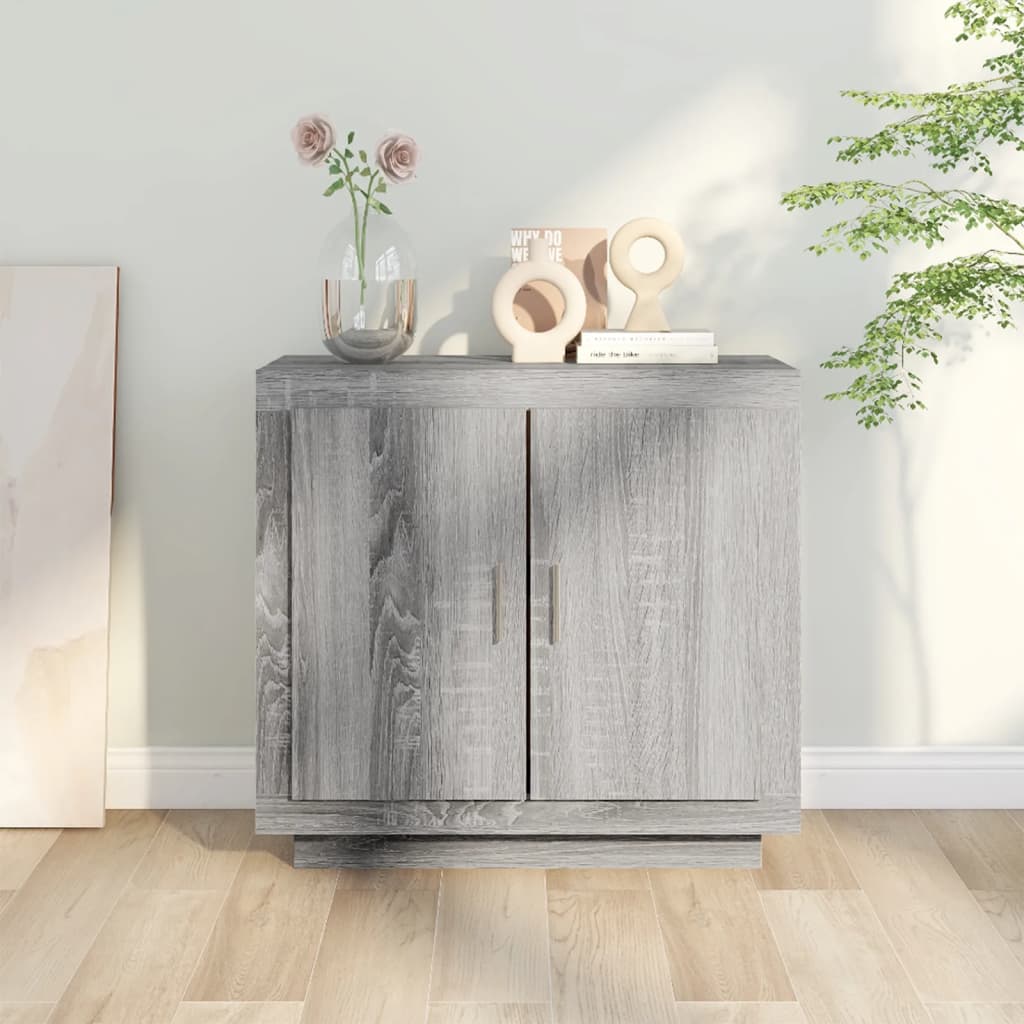 vidaXL Szafka, szary dąb sonoma, 80x40x75 cm, materiał drewnopochodny
