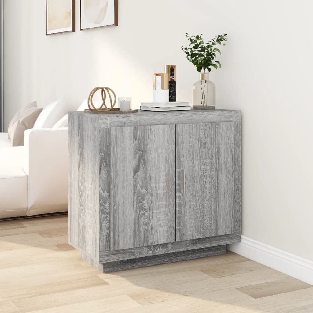 vidaXL Szafka, szary dąb sonoma, 80x40x75 cm, materiał drewnopochodny