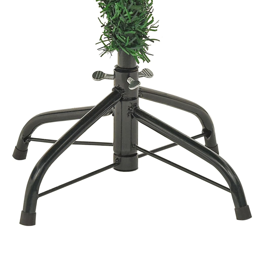 vidaXL Sztuczna choinka z lampkami i szyszkami, zielona 150 cm, PVC/PE