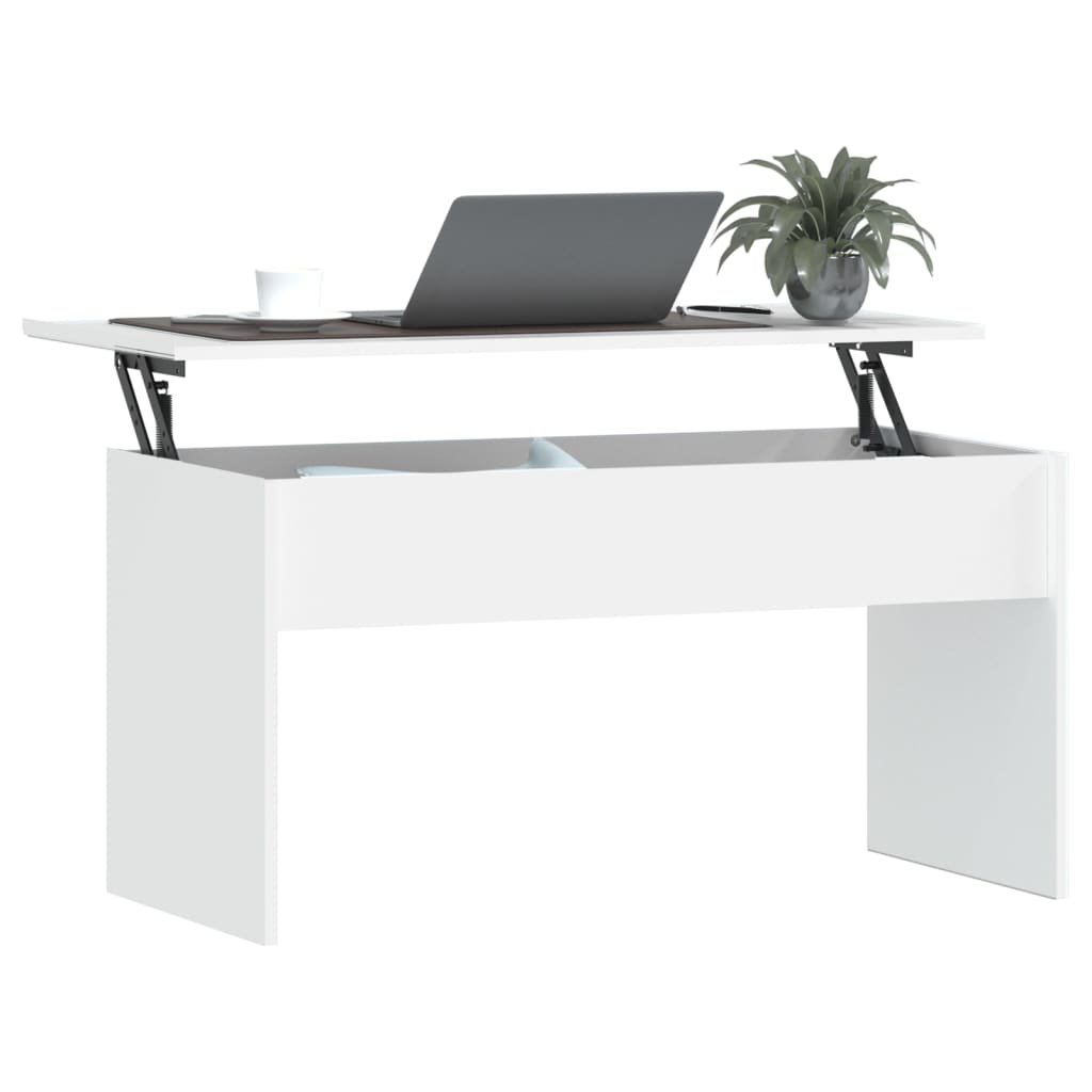 vidaXL Stolik kawowy, biały, 102x50,5x52,5 cm, materiał drewnopochodny