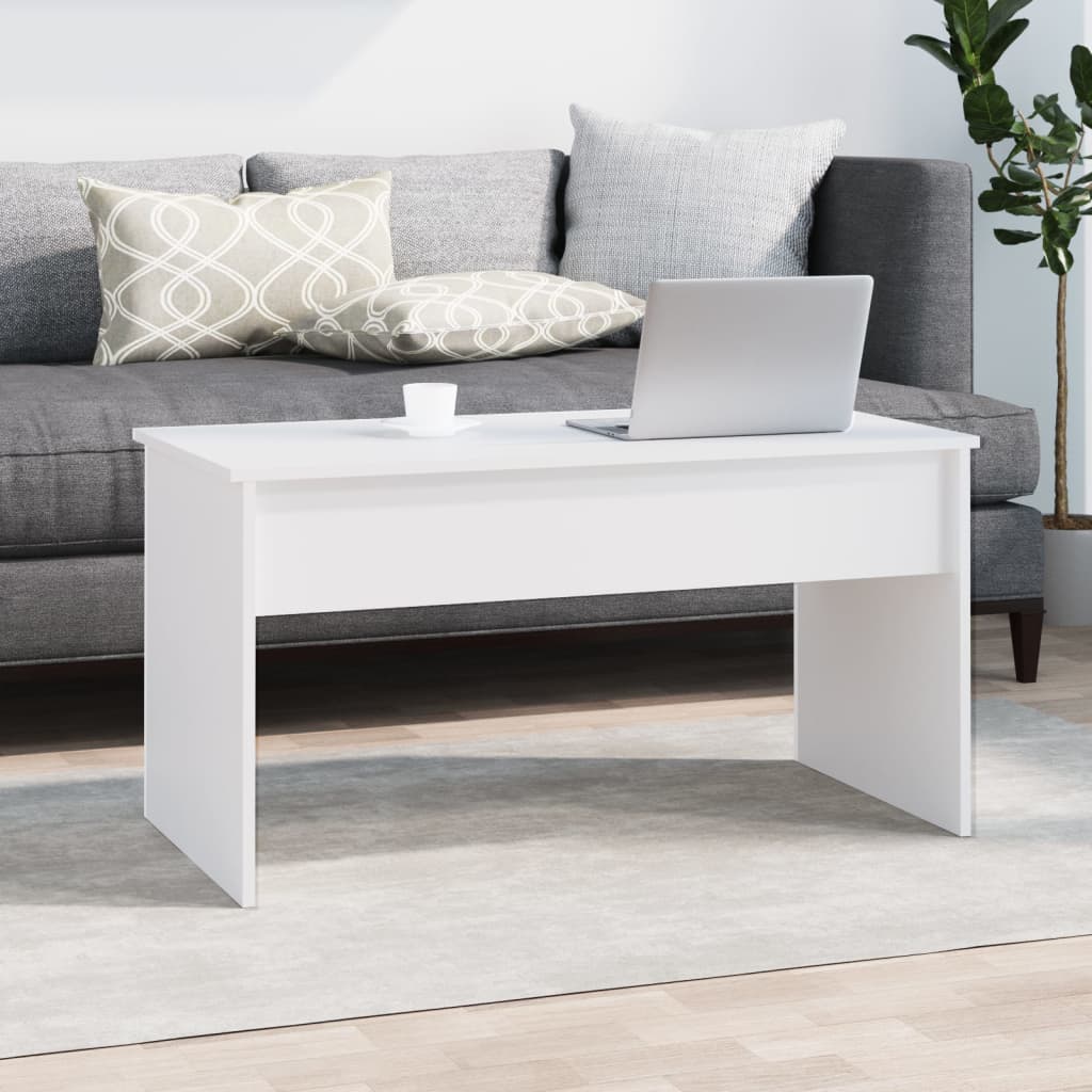 vidaXL Stolik kawowy, biały, 102x50,5x52,5 cm, materiał drewnopochodny