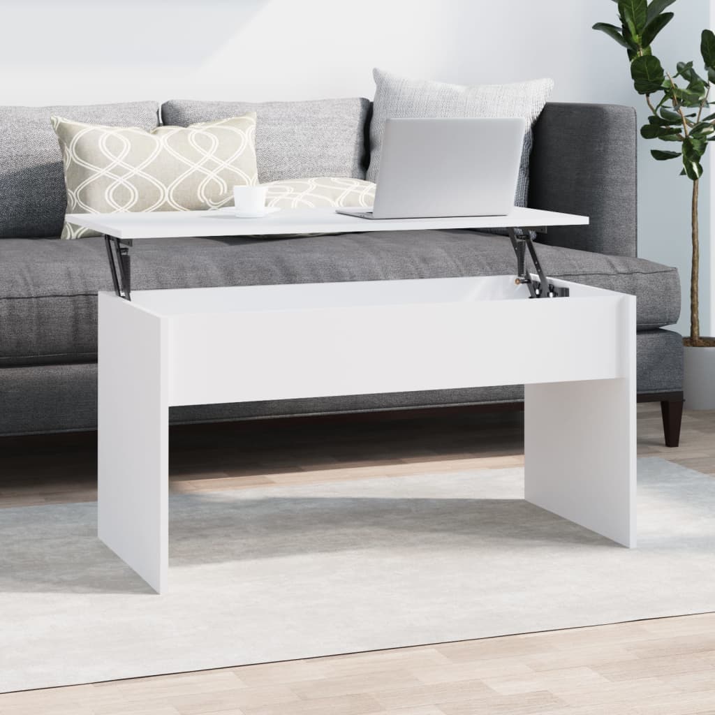vidaXL Stolik kawowy, biały, 102x50,5x52,5 cm, materiał drewnopochodny