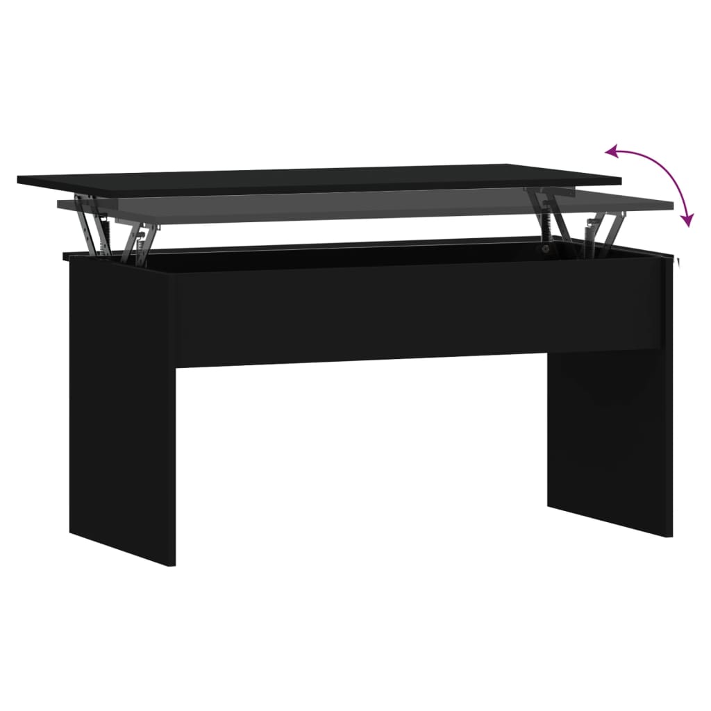 vidaXL Stolik kawowy, czarny, 102x50,5x52,5 cm materiał drewnopochodny