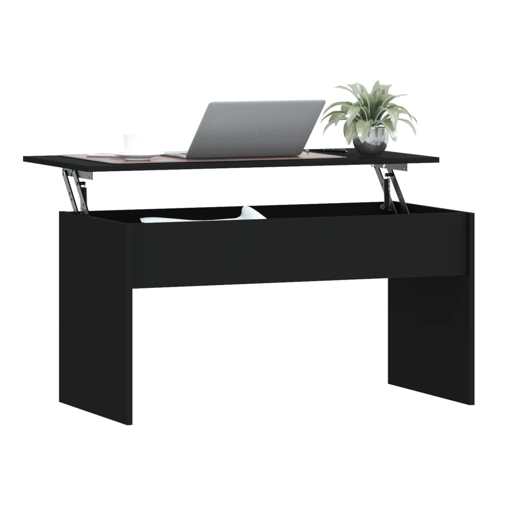 vidaXL Stolik kawowy, czarny, 102x50,5x52,5 cm materiał drewnopochodny