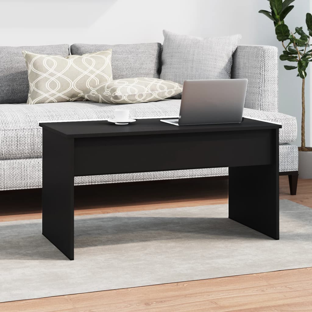 vidaXL Stolik kawowy, czarny, 102x50,5x52,5 cm materiał drewnopochodny