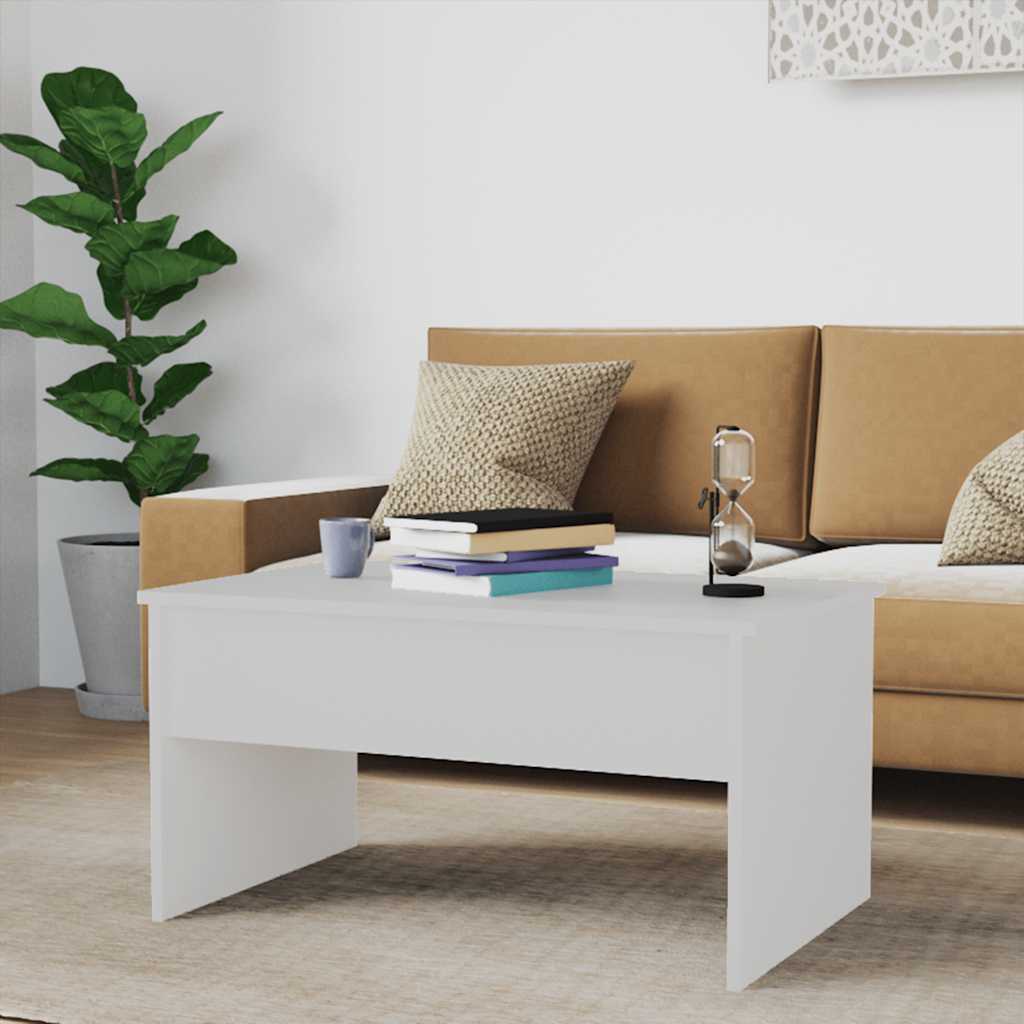 vidaXL Stolik kawowy, biały, 80x50,5x41,5 cm, materiał drewnopochodny