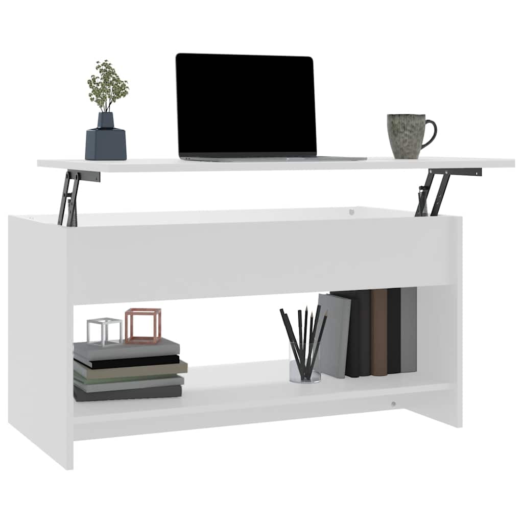vidaXL Stolik kawowy, biały, 102x50x52,5 cm, materiał drewnopochodny