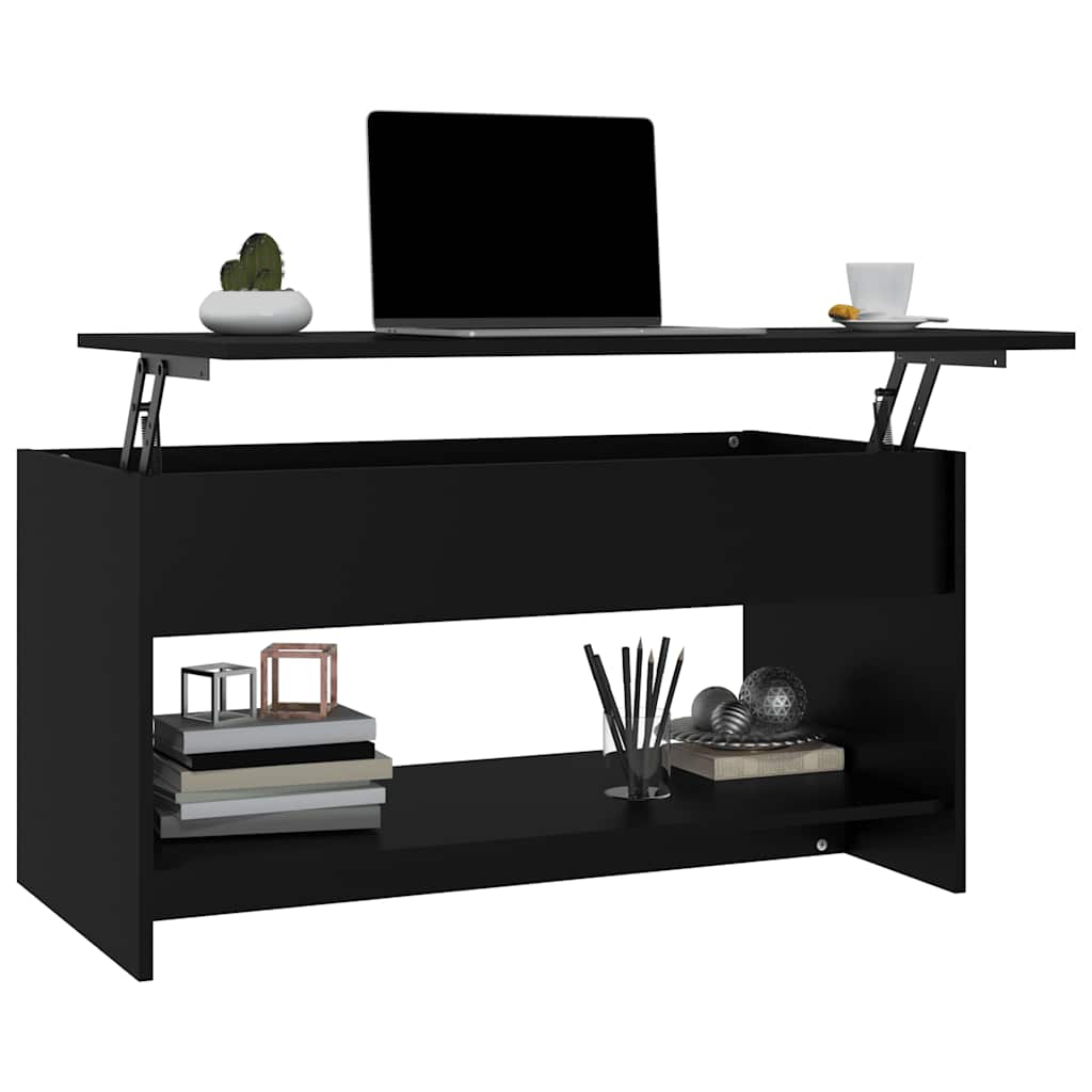 vidaXL Stolik kawowy, czarny, 102x50x52,5 cm, materiał drewnopochodny