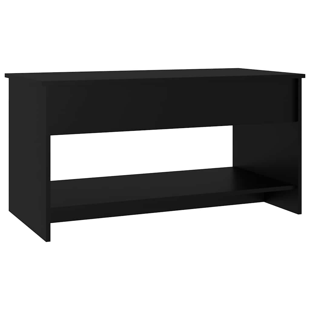 vidaXL Stolik kawowy, czarny, 102x50x52,5 cm, materiał drewnopochodny