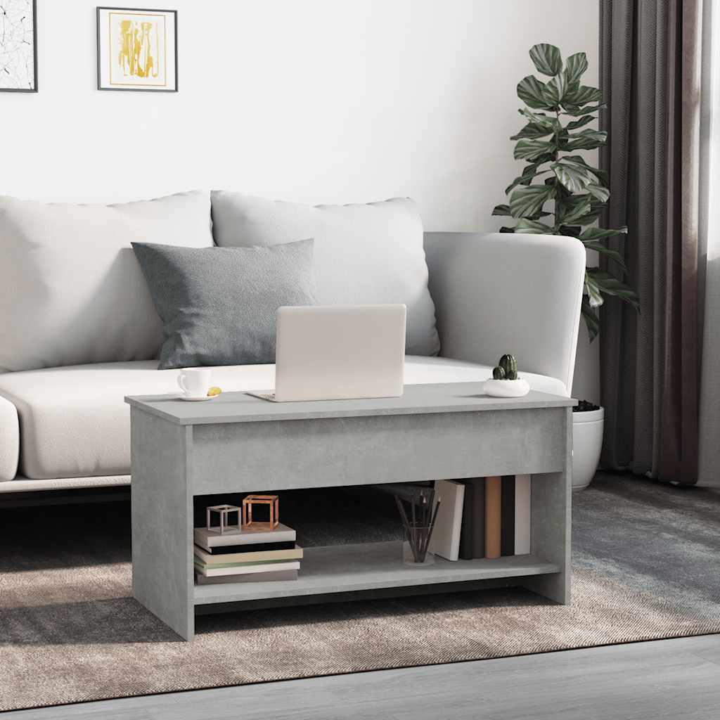 vidaXL Stolik kawowy, szarość betonu, 102x50x52,5 cm