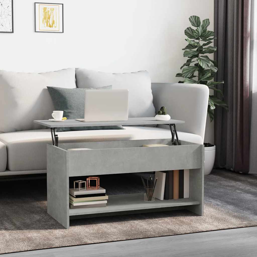 vidaXL Stolik kawowy, szarość betonu, 102x50x52,5 cm