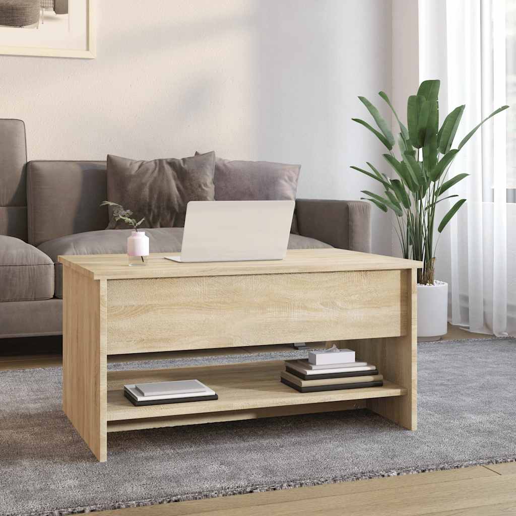 vidaXL Stolik kawowy, dąb sonoma 80x50x40 cm, materiał drewnopochodny