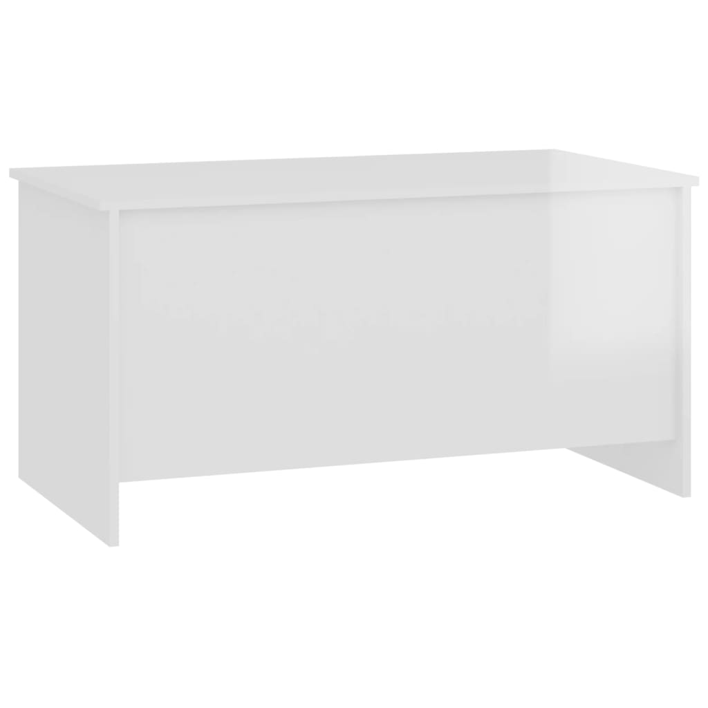 vidaXL Stolik kawowy, biały o wysokim połysku, 102x55,5x52,5 cm