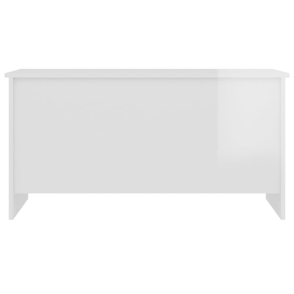 vidaXL Stolik kawowy, biały o wysokim połysku, 102x55,5x52,5 cm