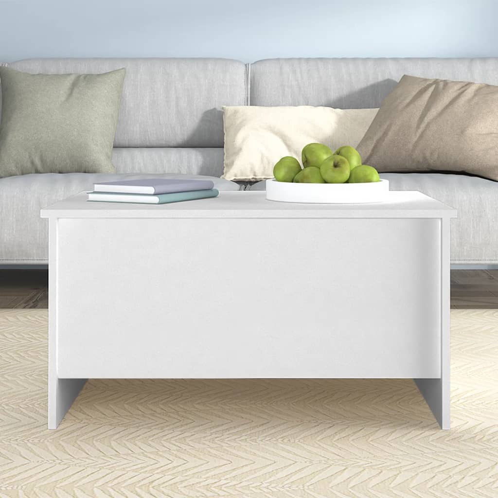 vidaXL Stolik kawowy, biały, 80x55,5x41,5 cm, materiał drewnopochodny