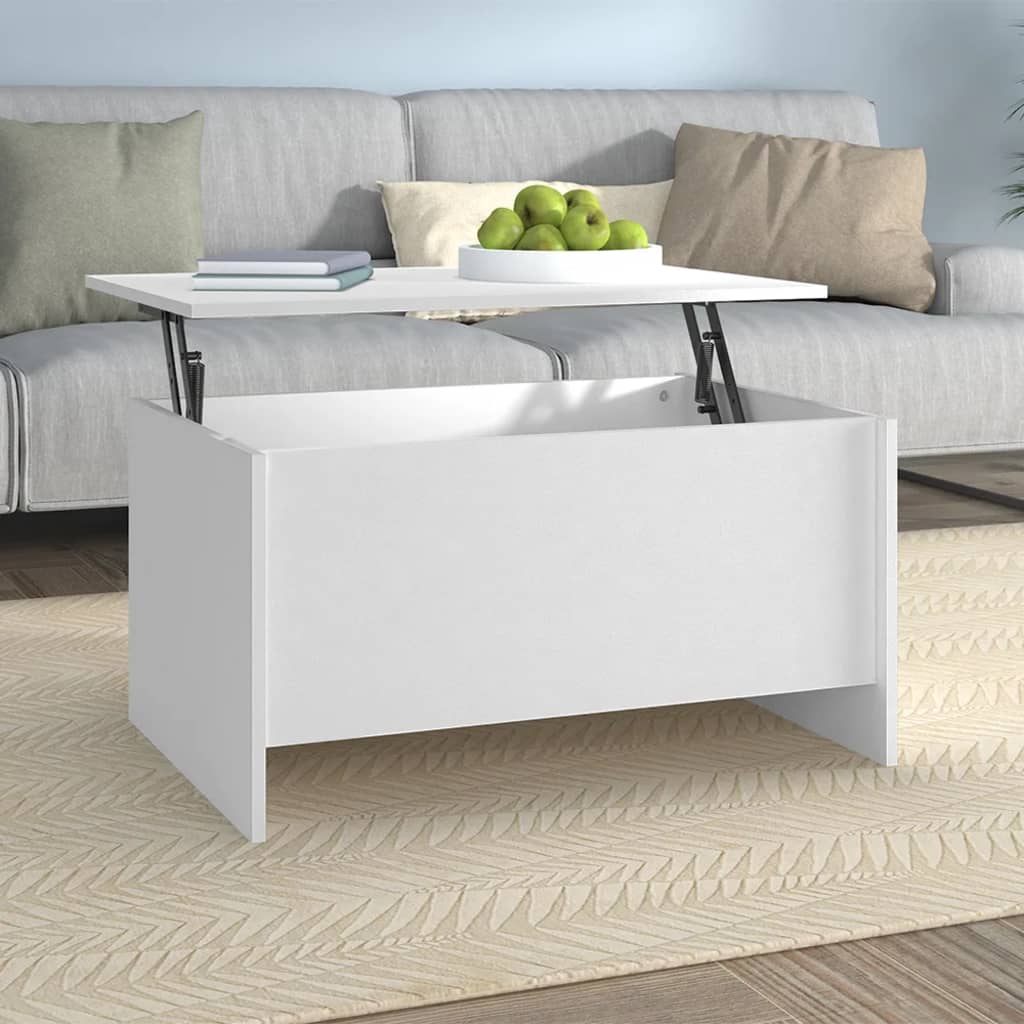 vidaXL Stolik kawowy, biały, 80x55,5x41,5 cm, materiał drewnopochodny
