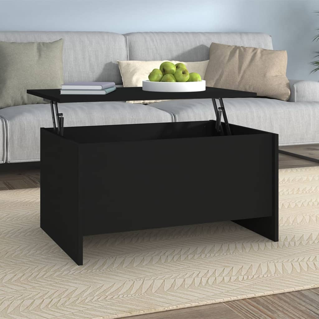 vidaXL Stolik kawowy, czarny, 80x55,5x41,5 cm, materiał drewnopochodny