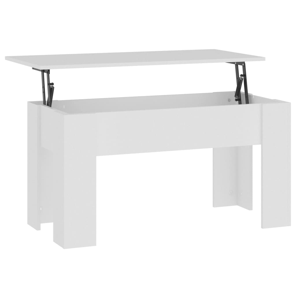 vidaXL Stolik kawowy, biały, 101x49x52 cm, materiał drewnopochodny