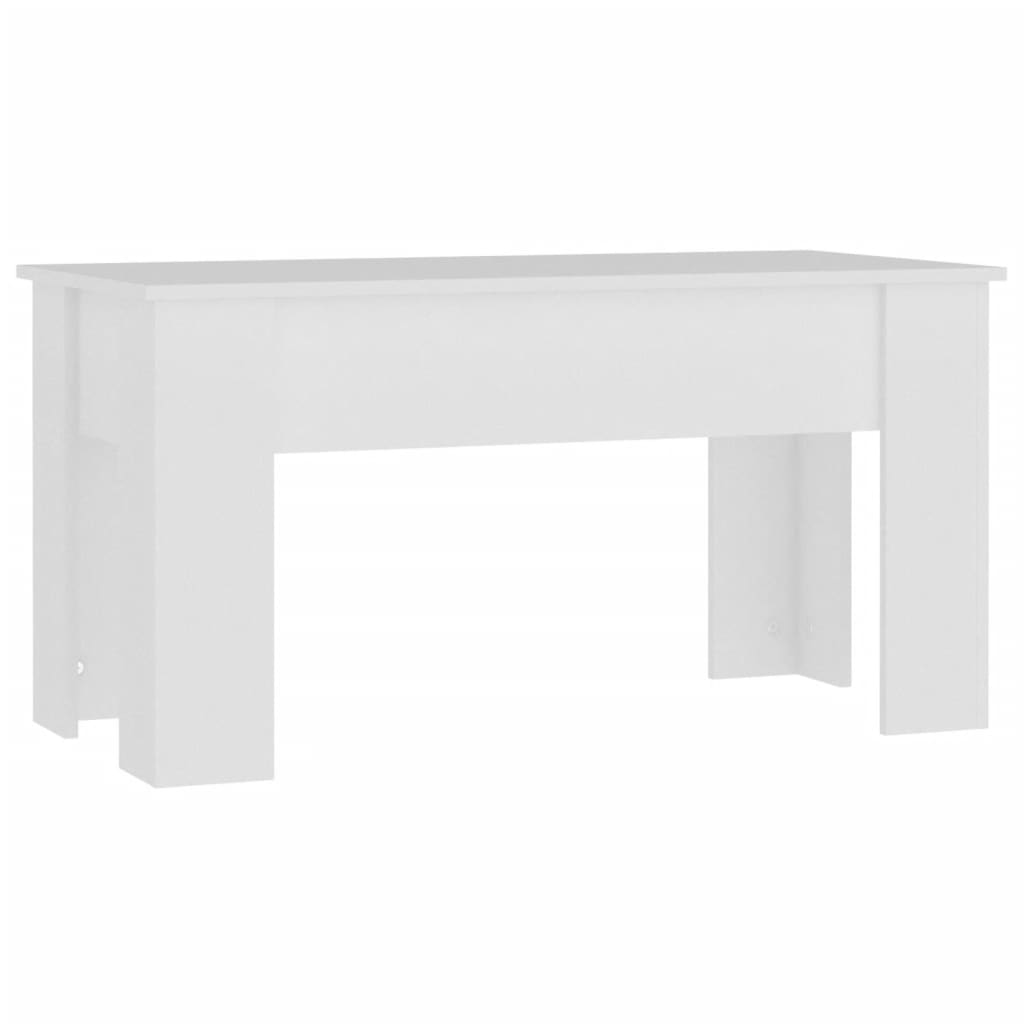 vidaXL Stolik kawowy, biały, 101x49x52 cm, materiał drewnopochodny