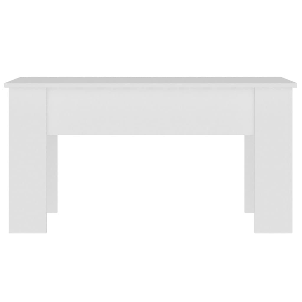 vidaXL Stolik kawowy, biały, 101x49x52 cm, materiał drewnopochodny