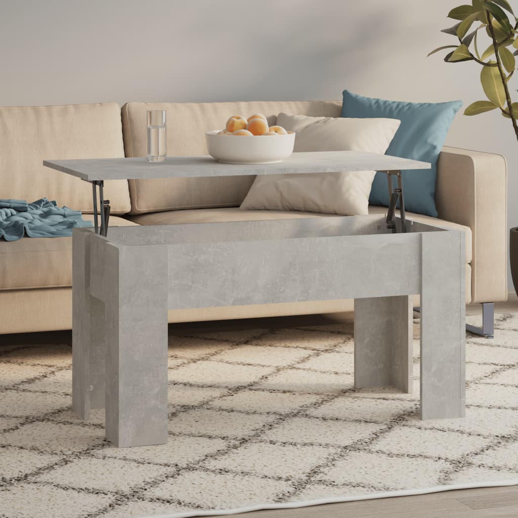 vidaXL Stolik kawowy, betonowa szarość, 101x49x52 cm