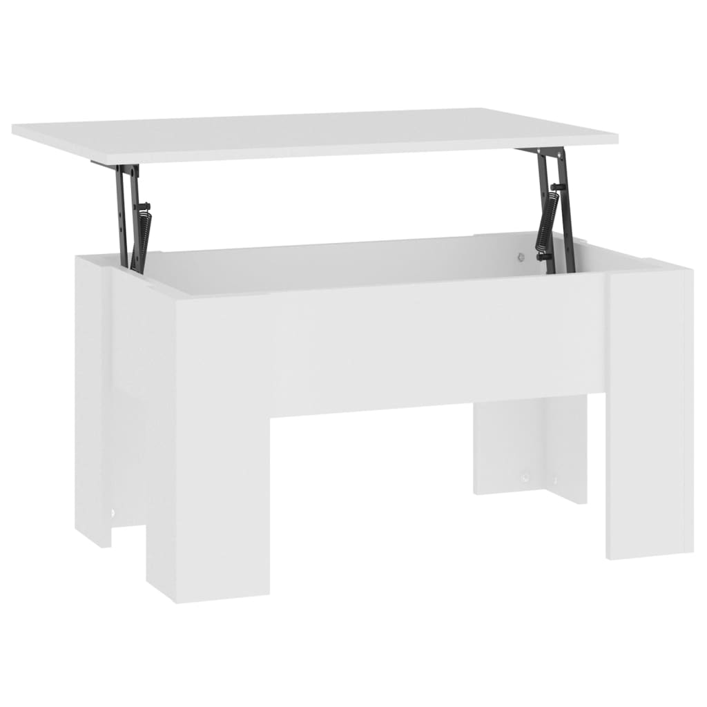 vidaXL Stolik kawowy, biały, 79x49x41 cm, materiał drewnopochodny