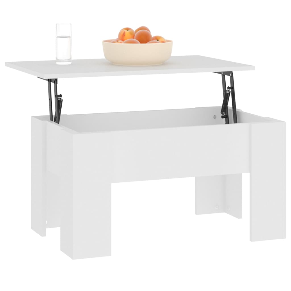 vidaXL Stolik kawowy, biały, 79x49x41 cm, materiał drewnopochodny
