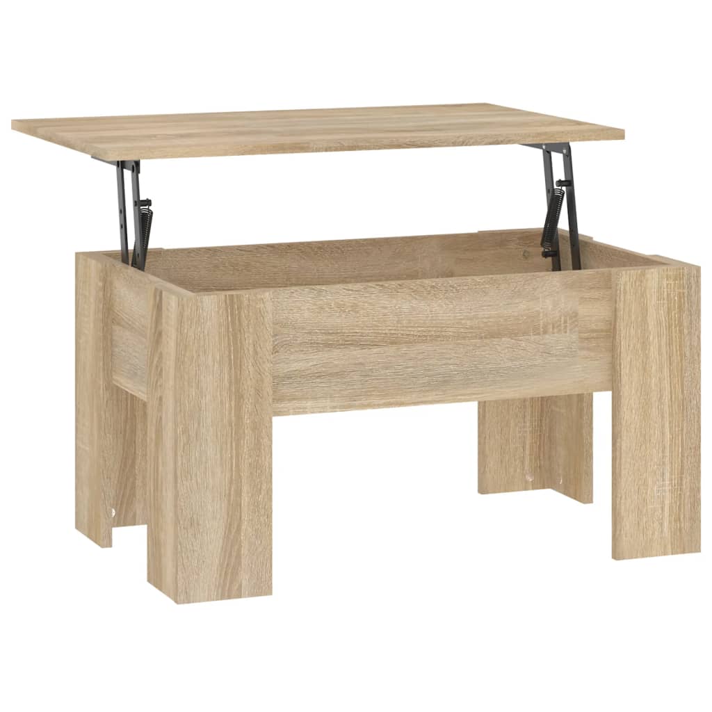 vidaXL Stolik kawowy, dąb sonoma, 79x49x41, materiał drewnopochodny