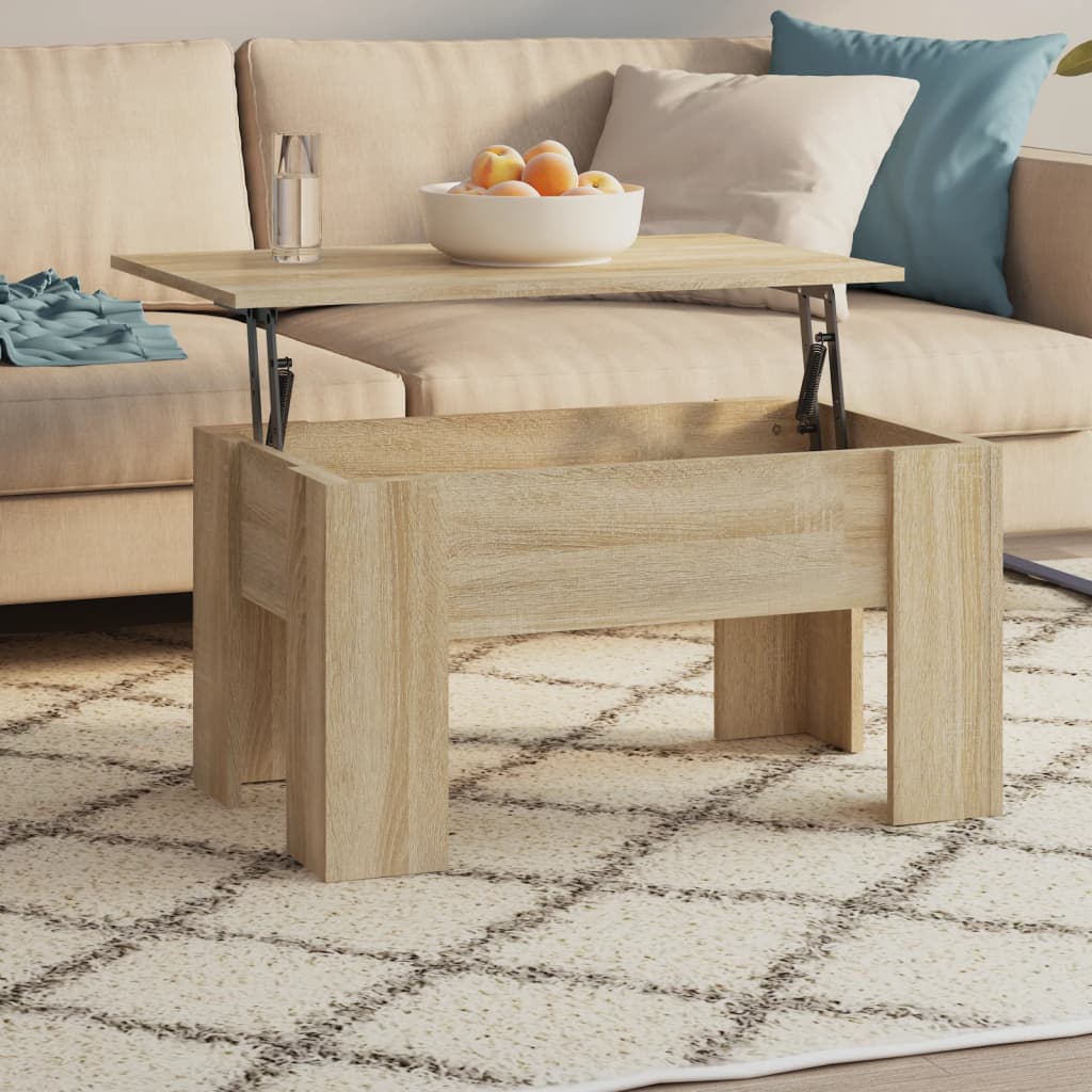 vidaXL Stolik kawowy, dąb sonoma, 79x49x41, materiał drewnopochodny