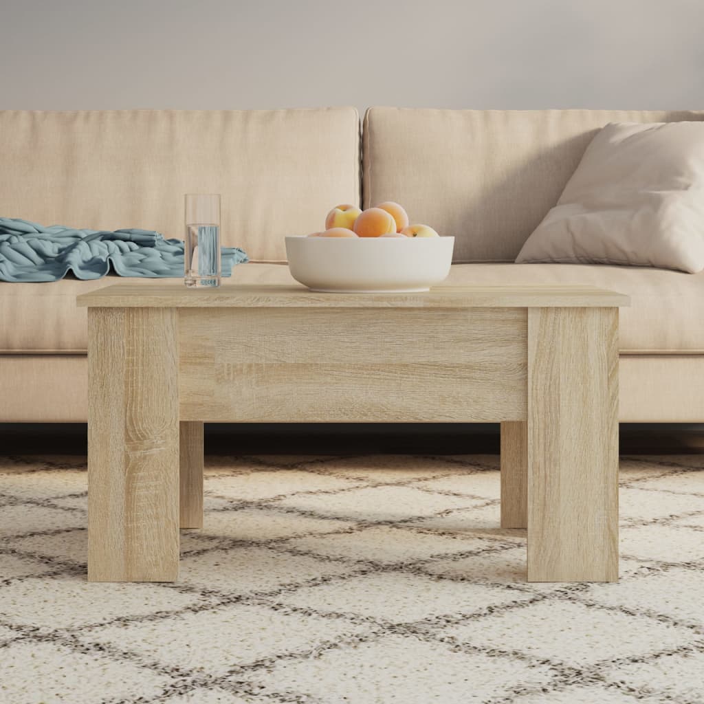 vidaXL Stolik kawowy, dąb sonoma, 79x49x41, materiał drewnopochodny