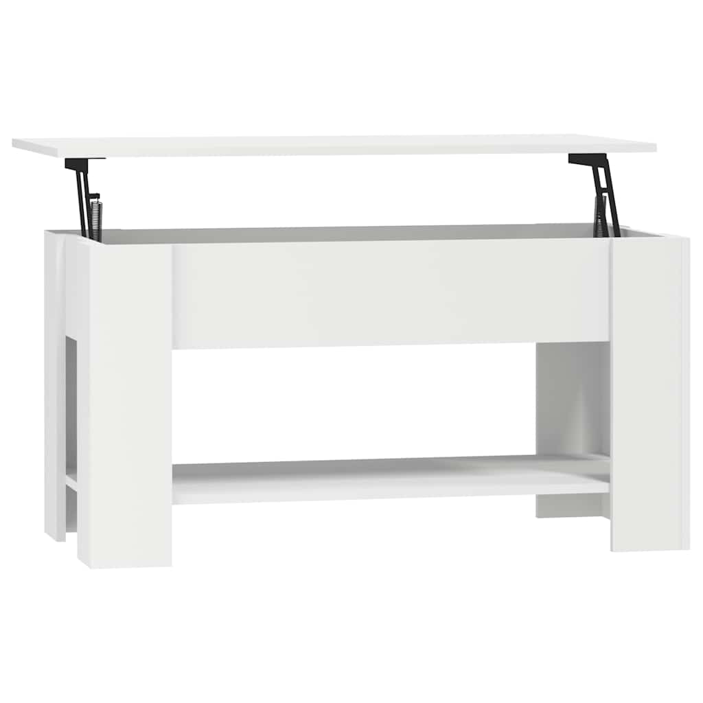 vidaXL Stolik kawowy, biały, 101x49x52 cm, materiał drewnopochodny