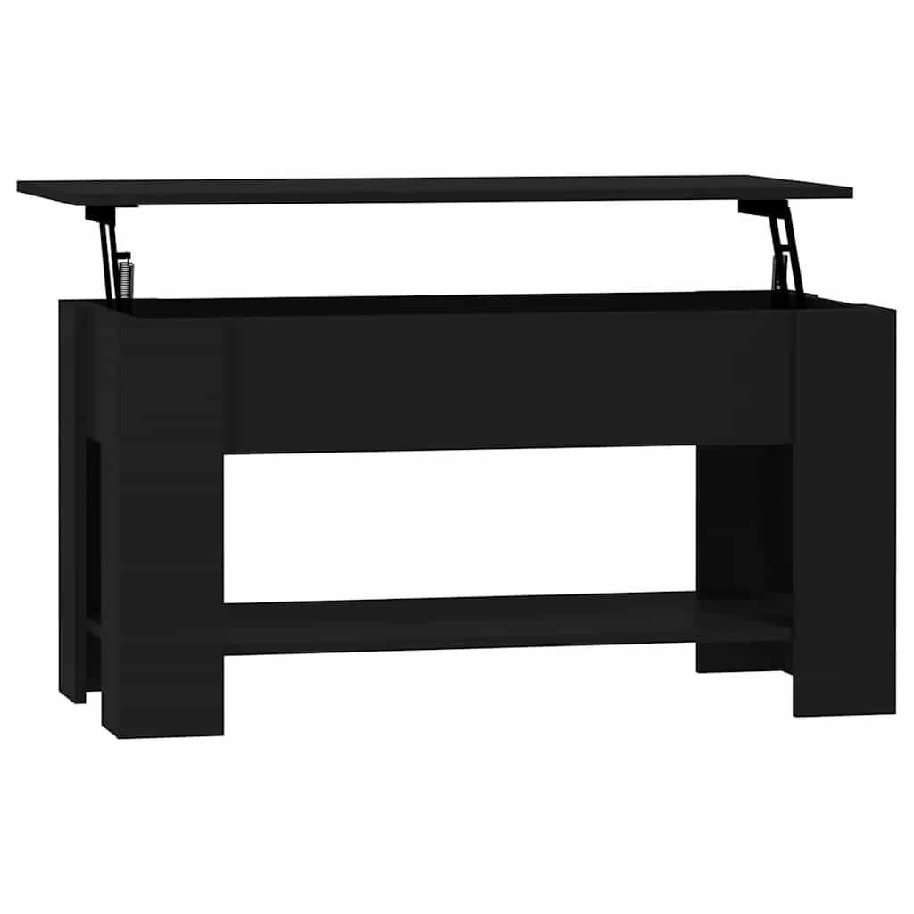 vidaXL Stolik kawowy, czarny, 101x49x52 cm, materiał drewnopochodny